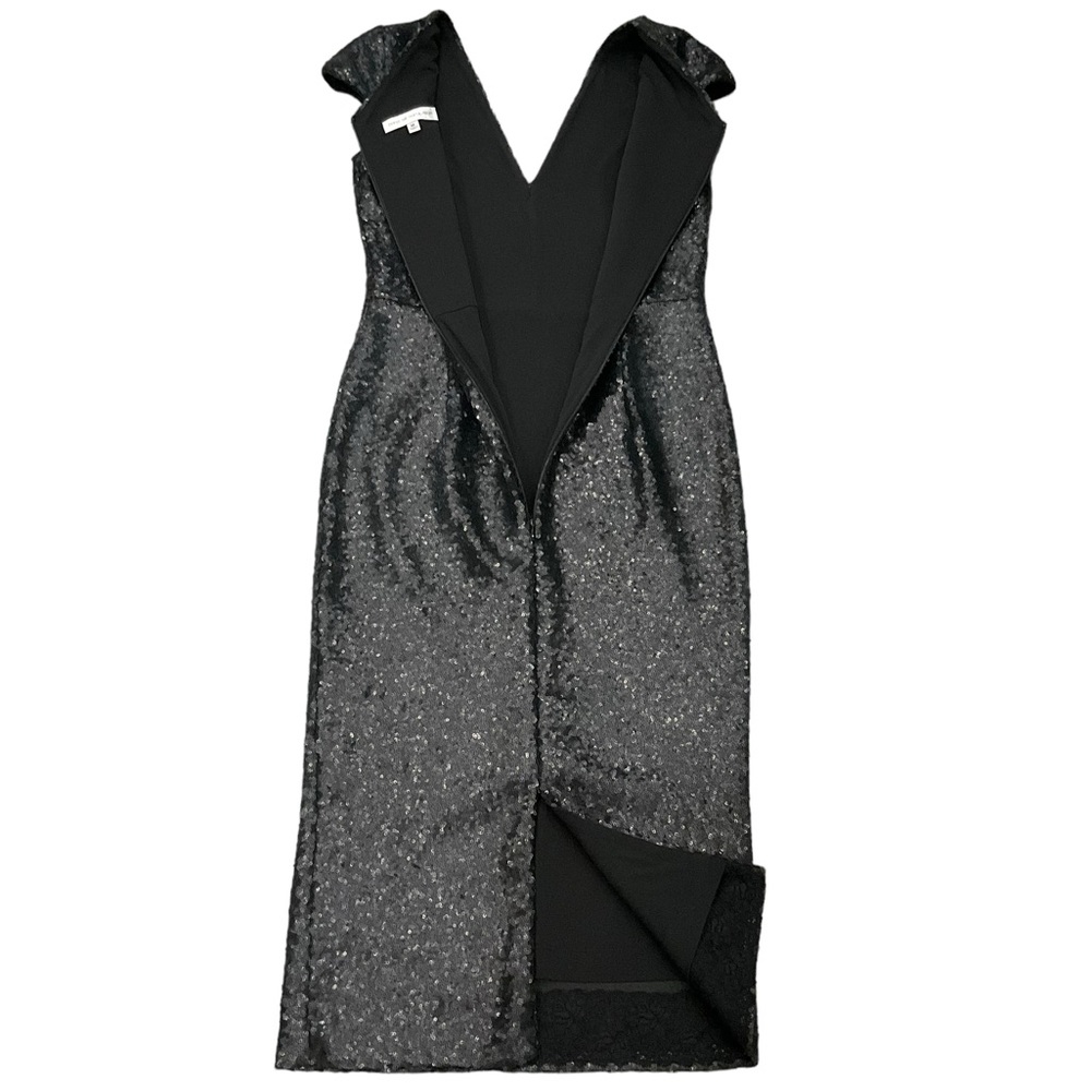 Dress the Population Women’s Allison Midi Sheath Dress Plunging V-neck S… - Picture 8 of 16